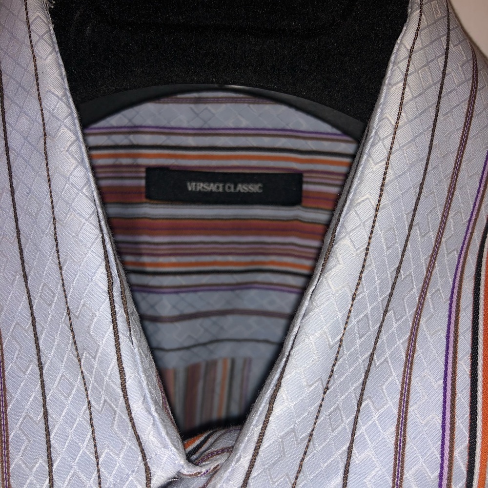 Versace Classic Stripes Button Down Size 16/41 - image 3